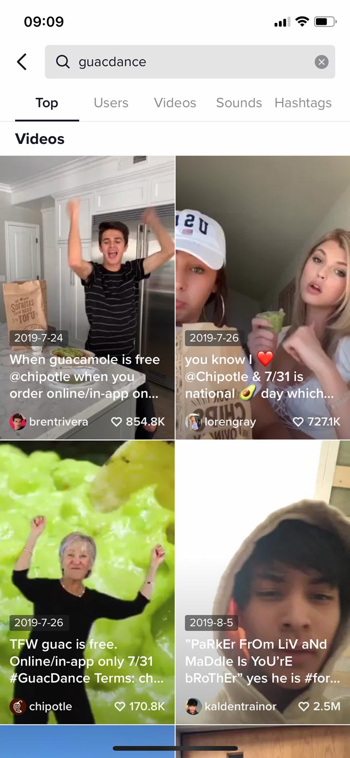 branded hashtag challenge on tiktok screenshot.