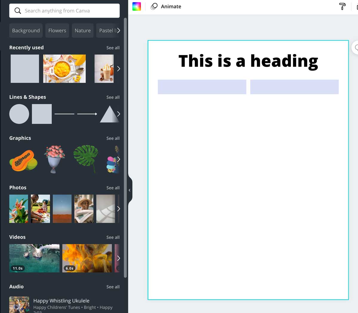 screenshot shows duplicating the first cell of the table.