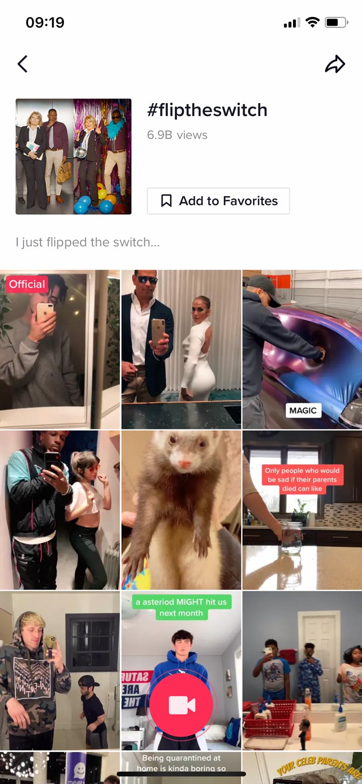 viral craze video idea screenshot of tiktok.