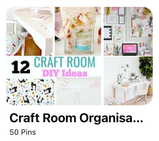 screenshot of Pinterest board idea for craft blogger.