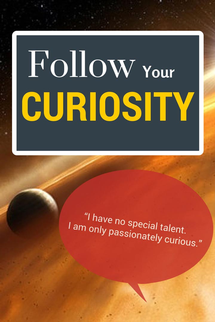 Albert Einstein quote on curiosity