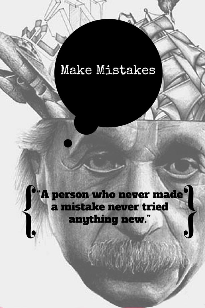 Albert Einstein quote on mistakes