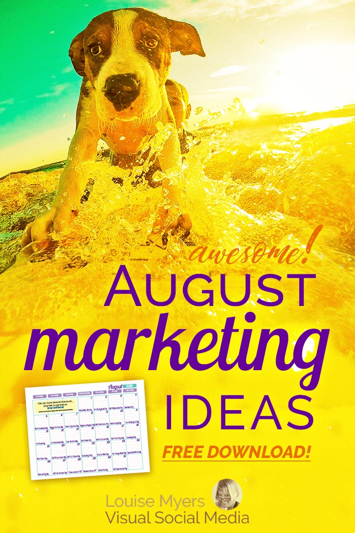 August marketing ideas pinnable image