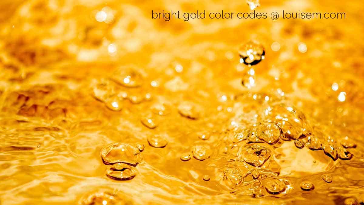 bright yellow and gold colored liquids.