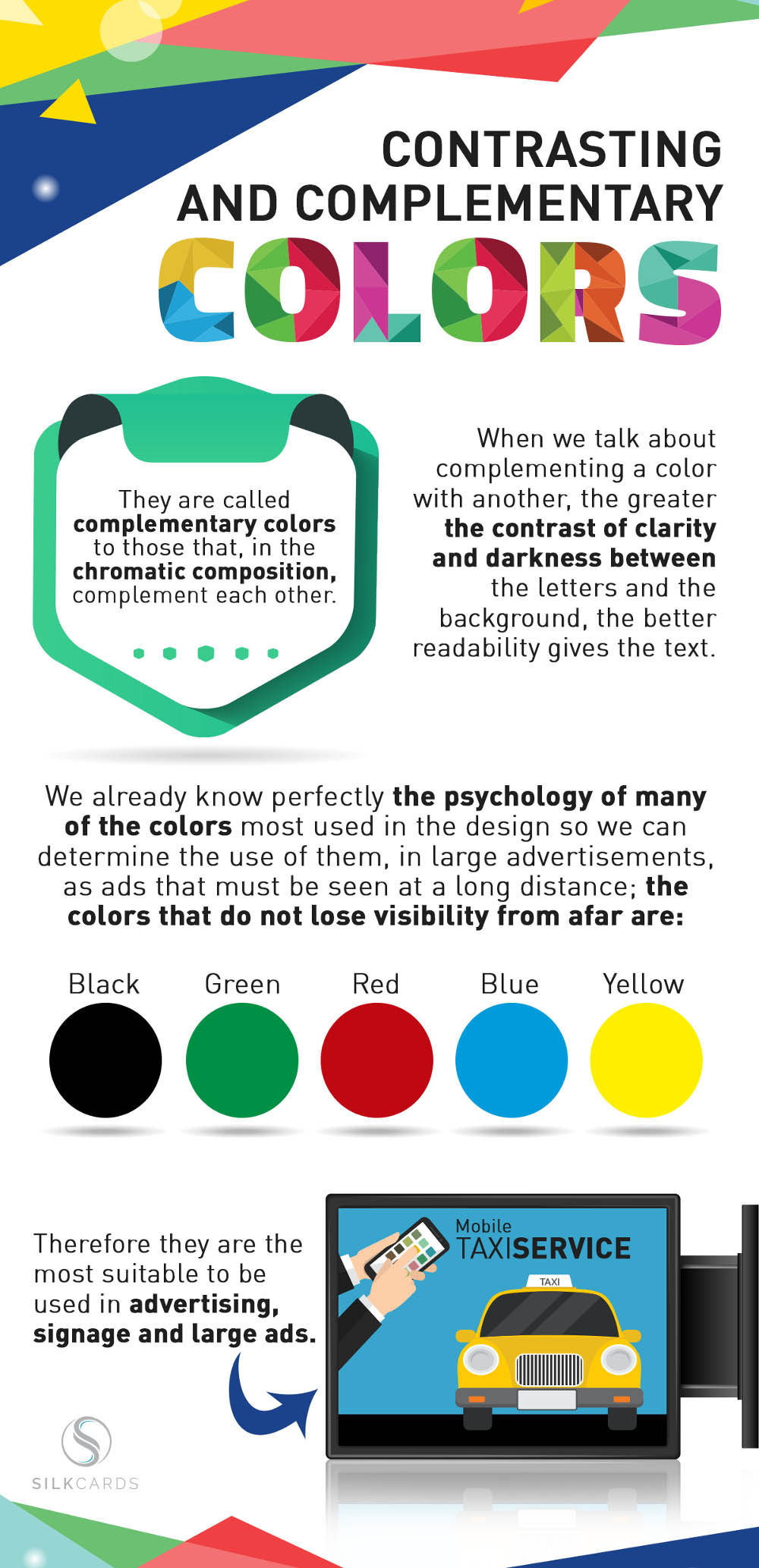 complementary and contrasting colors infographic