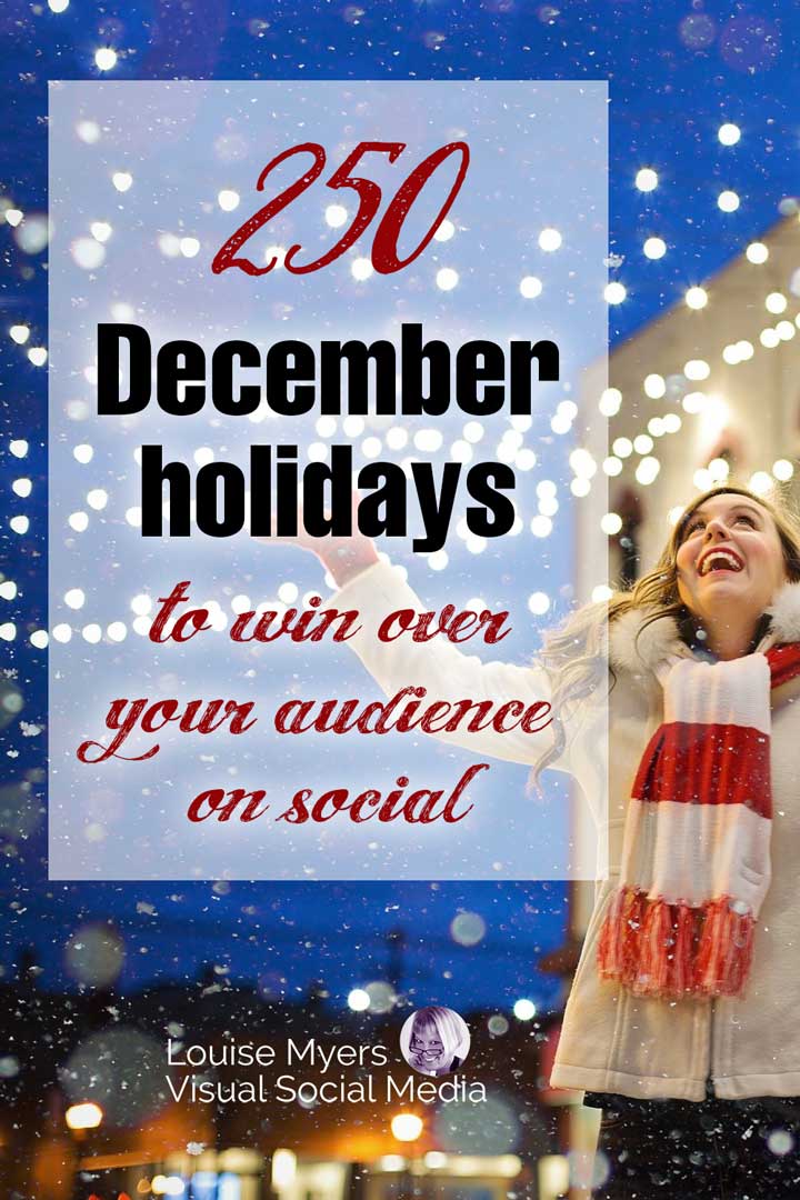 happy winter photo with text december holidays to win over your audience.