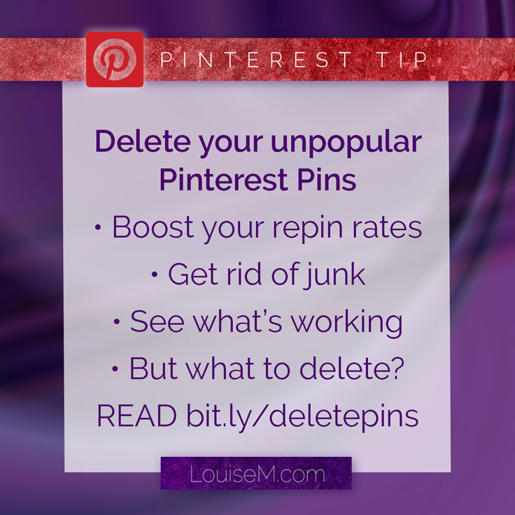 Some reasons to delete Pinterest Pins. Details on the blog!