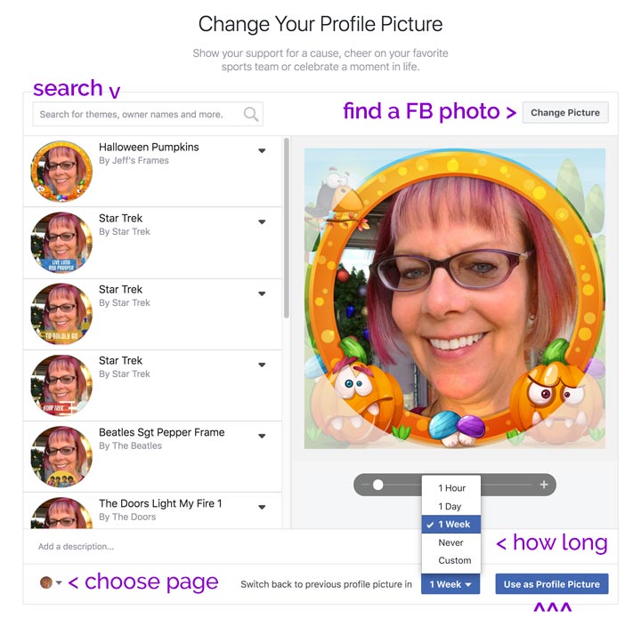 make Halloween Profile Pictures with Facebook frames