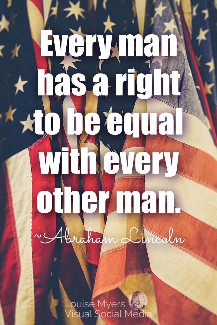 Abraham Lincoln equality quote image.