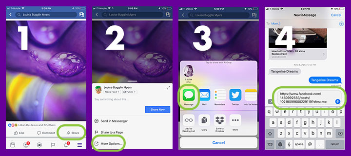 how to get Facebook post link on mobile