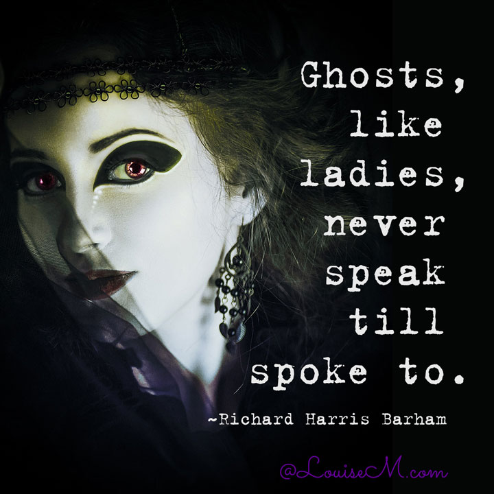 Cute Halloween quote ghosts and ladies only speak when spoke to.