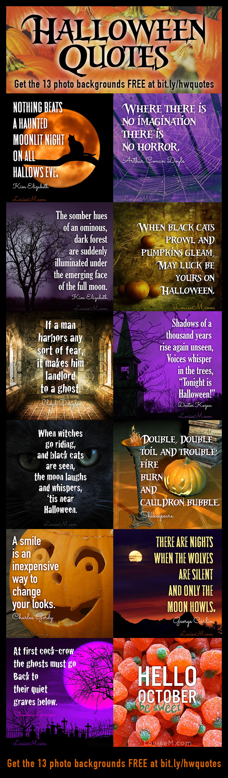 short Halloween quotes pictures and memes infographic