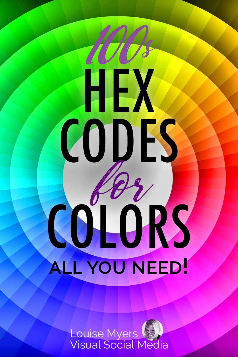 color wheel with hundreds of colors says 100s of hex codes for colors, all you need.