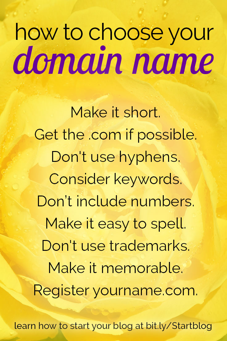 how to choose a domain name for your new blog