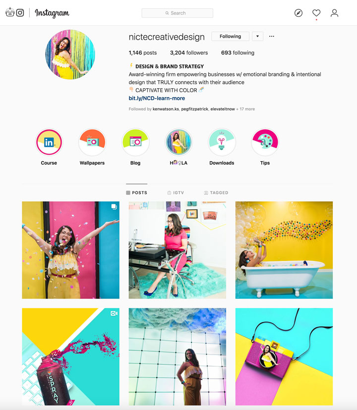 Instagram gallery example