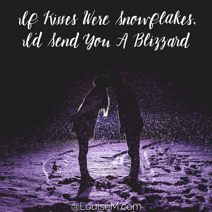 if kisses were snowflakes photo quote.