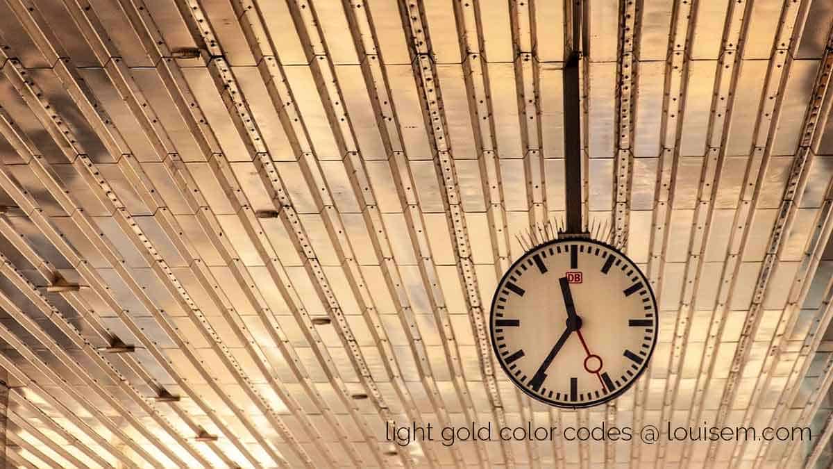 shiny coppery gold ceiling.