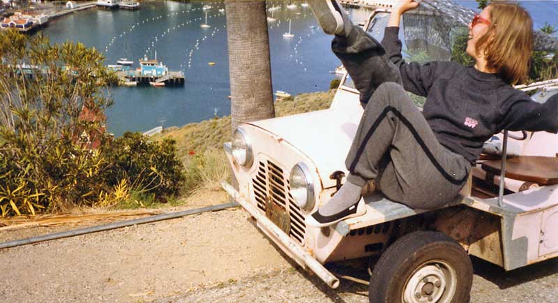 kicking it up on a golf cart on Catalina Island