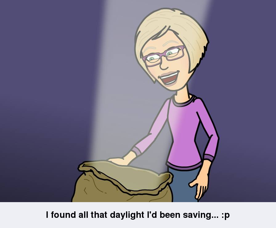 social media graphic for march 13 daylight saving time begins.