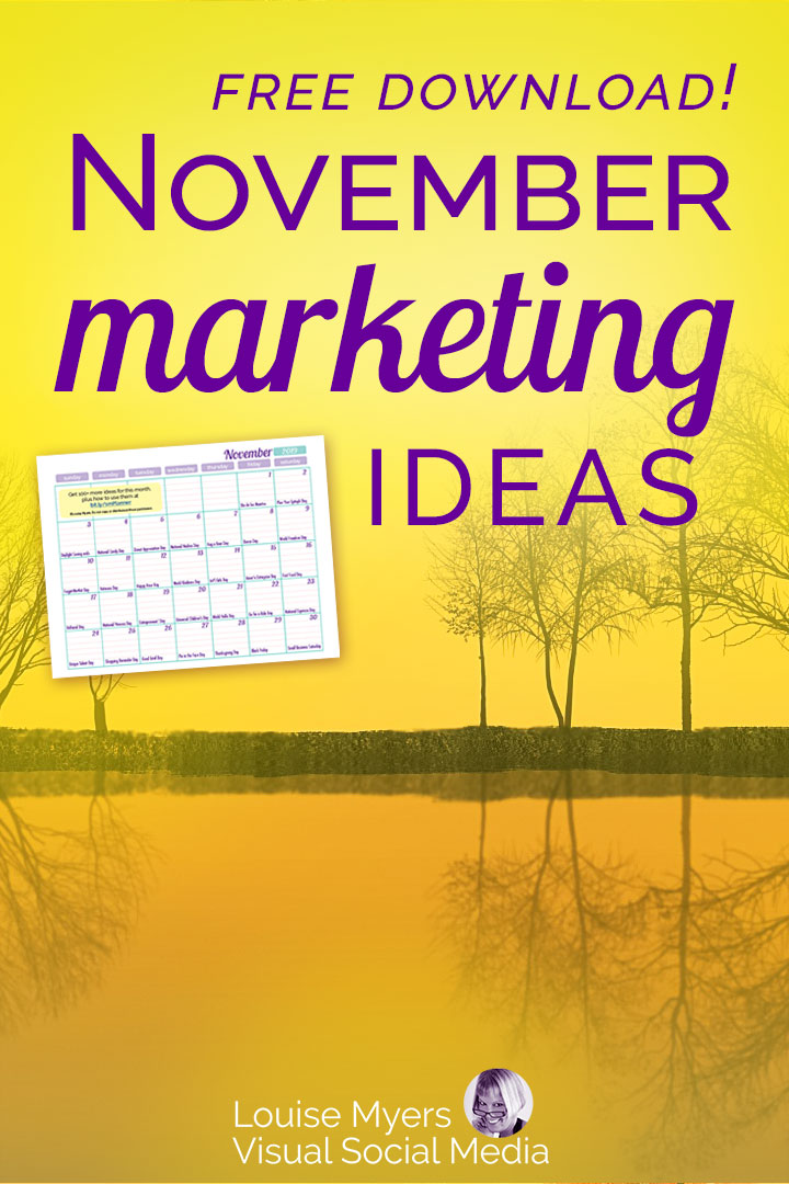 November marketing ideas Pinterest image