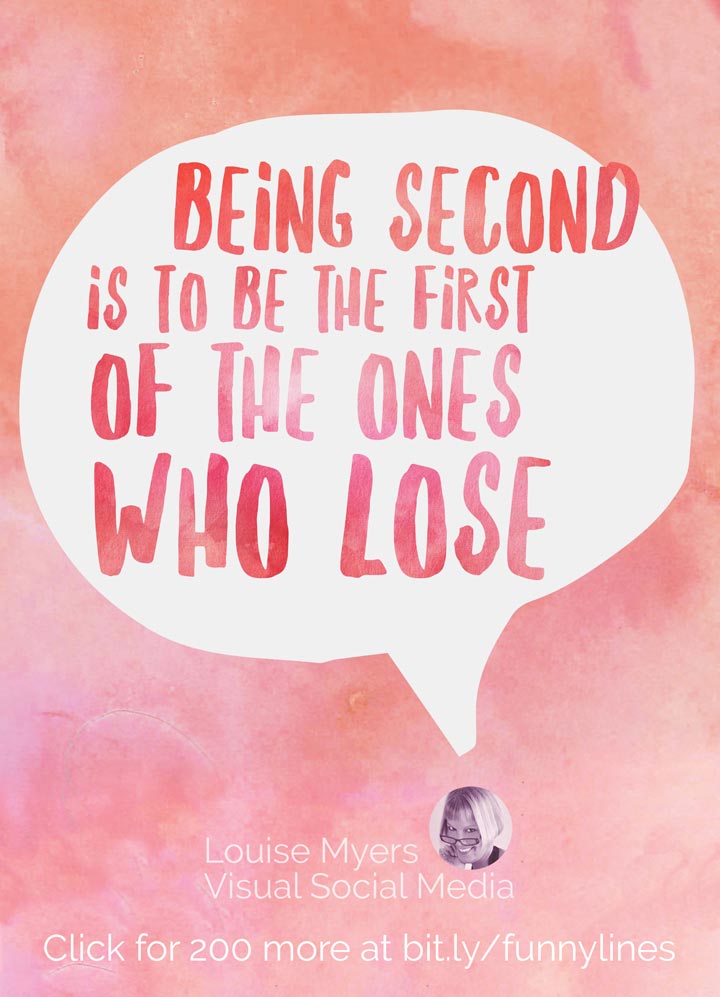 Being second is to be the first of the ones who lose