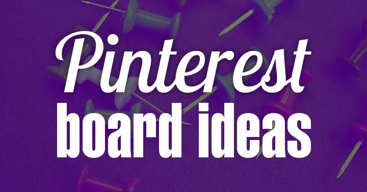 pinterest board ideas purple header graphic.