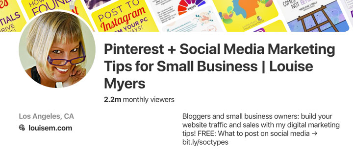 Pinterest business account profile