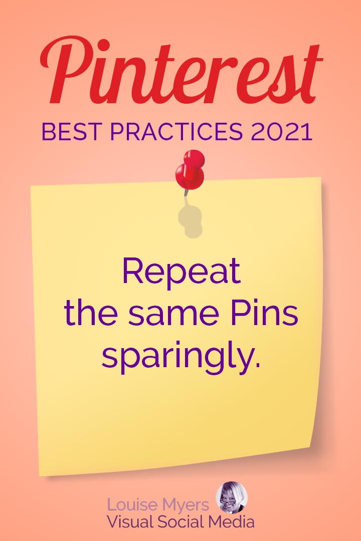 Duplicate Pinterest Pins sparingly