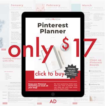 ipad with digital pinterest planner.