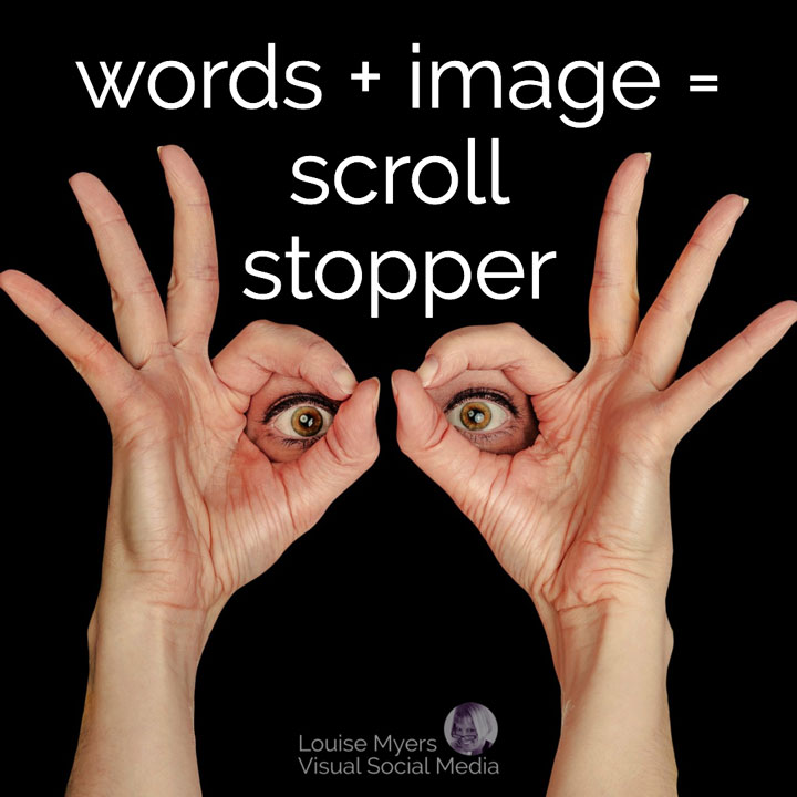 words plus image equals scroll stopper