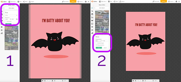 If you're making a social graphic and want a specific size, you can do that even if you start with a PicMonkey template that has a size specified already.