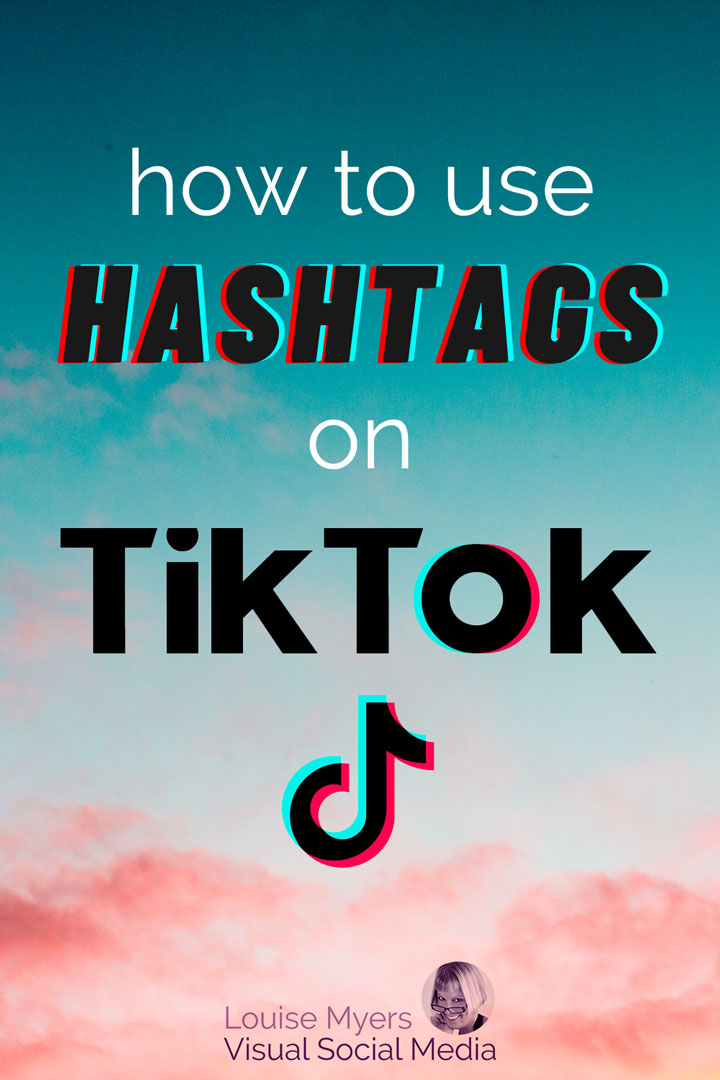 how to use tiktok hashtags pinnable image