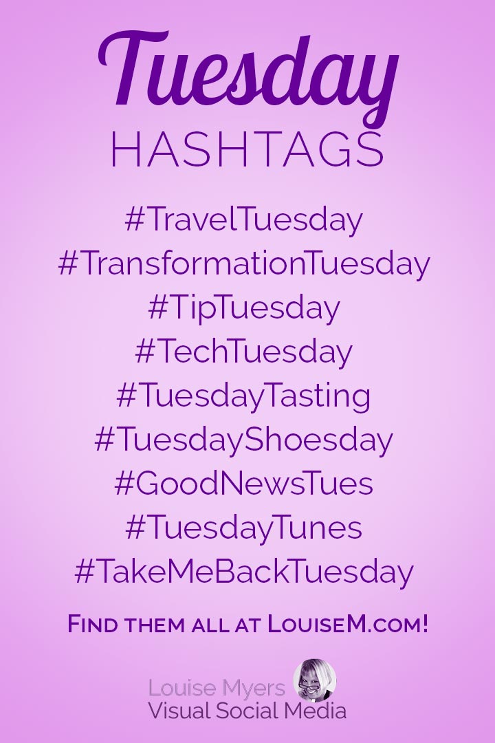 Tuesday hashtags cheat sheet