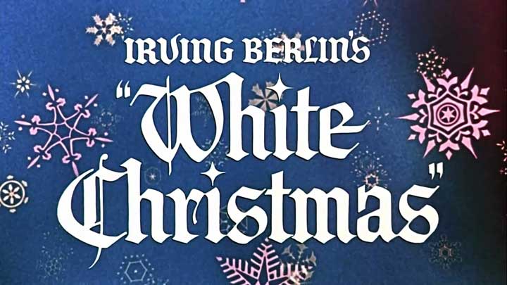 White Christmas title frame image.