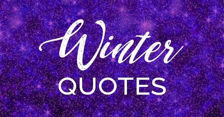 winter quotes text on sparkly purple background.