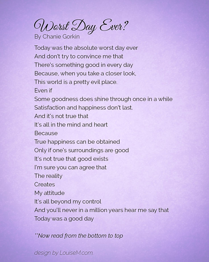 worst day ever to best day poem