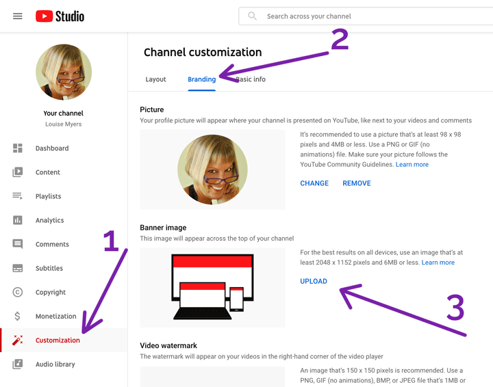 how to add channel art to youtube.