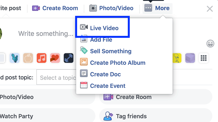 go live from your Facebook News Feed