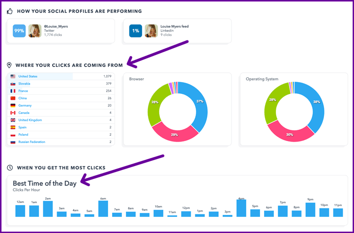 Twitter stats in Missinglettr charts