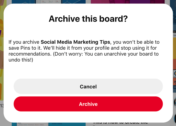 verify by clicking Archive again