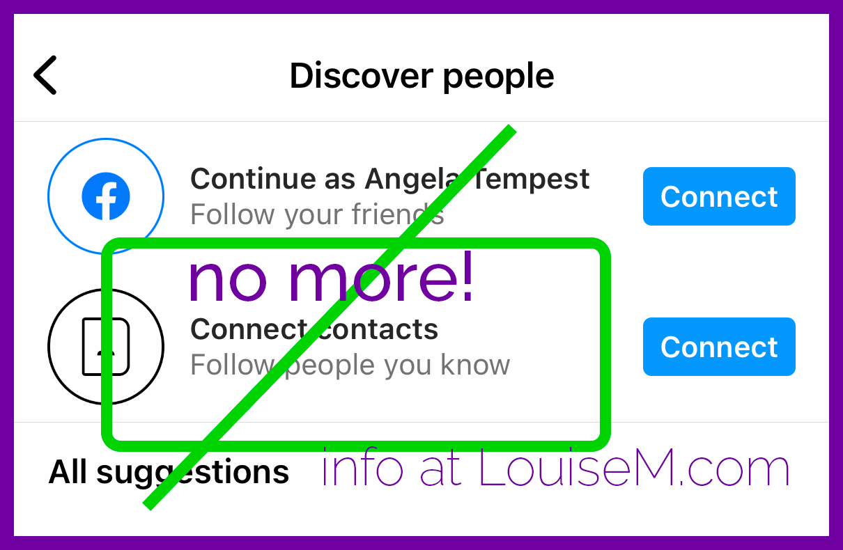 screenshot shows legacy version of discover people where you could connect contacts.