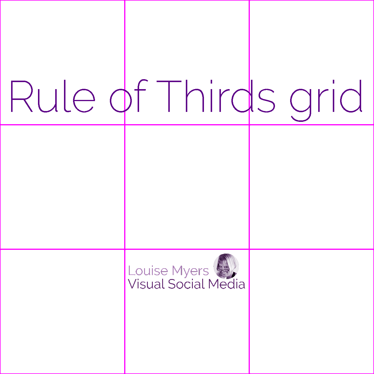 simple grid showing the rule of thirds.