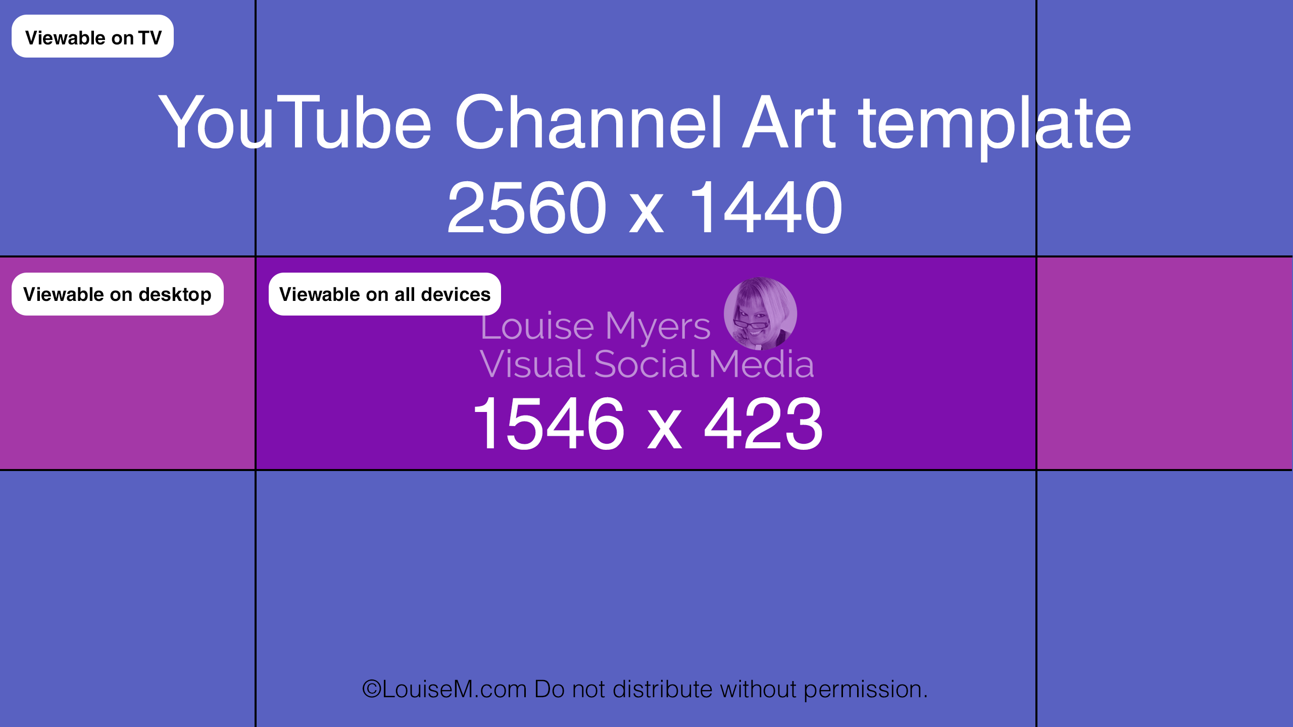 free youtube channel art template.