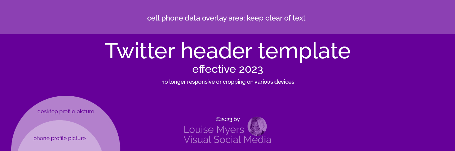 twitter header template showing profile picture overlays.